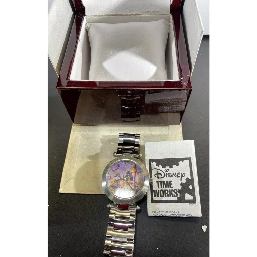 Disneyland 50th Anniversary Men's Mickey Mouse Castle Watch Limited Edition NEW